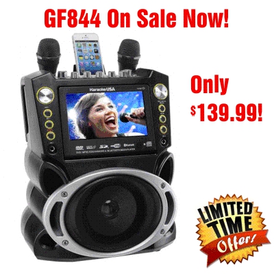 Karaoke USA GF946 DVD, CD+G, MP3+G Karaoke System with 7 GF946